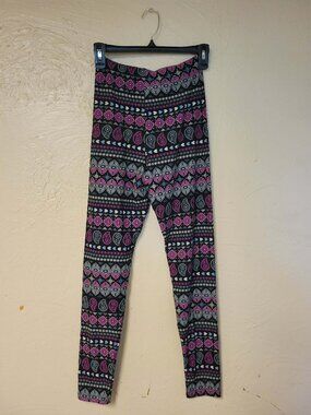 Mayfair Flowers, Hearts, Stars & PAISLEY Leggings SIZE MEDIUM